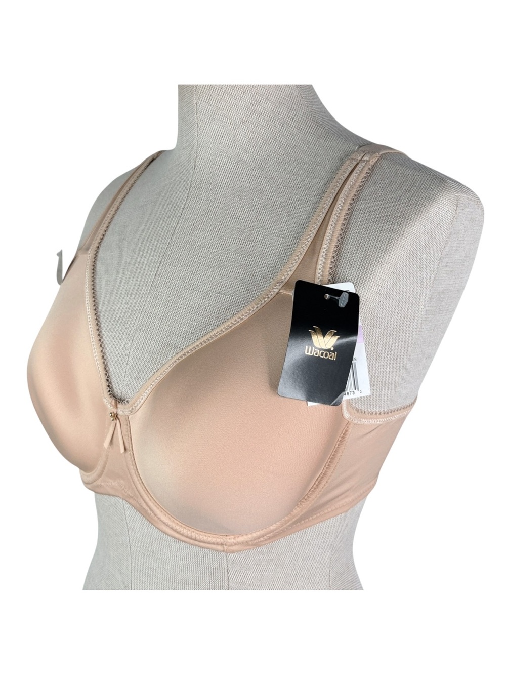 NWT Wacoal Basic Beauty T-Shirt Bra sz 34D * Underwire Spacer Cup Sand Beige - Picture 2 of 8